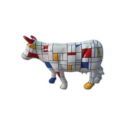 Vache en résine décor Mondriand