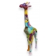 Girafe en résine décor Pop Art