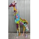 Girafe en résine décor Pop Art