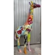 Girafe en résine décor Pop Art