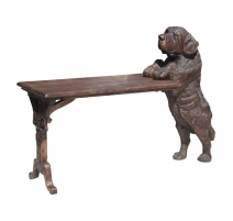 Table Chien debout en bois sculpté de Brienz