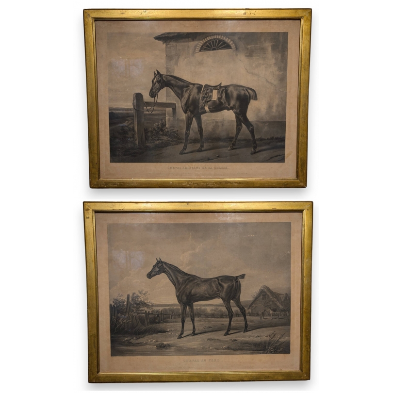 Paire de gravures "Cheval" par VERNET