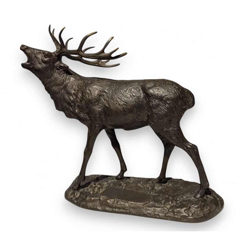 Bronze "Cerf brâmant" signé A.K. KORNILUK