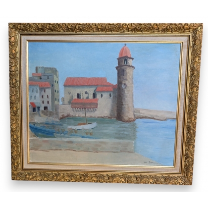 Tableau "Collioure" signé Loic FRANCFORT