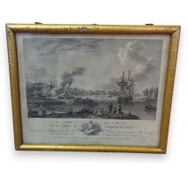 Gravure "Le port de Nantes" par OZANNE