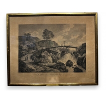 Gravure "Vue près de Stertzingen" par DIETRICY