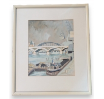 Aquarelle "La Seine à Paris" signé APPIA