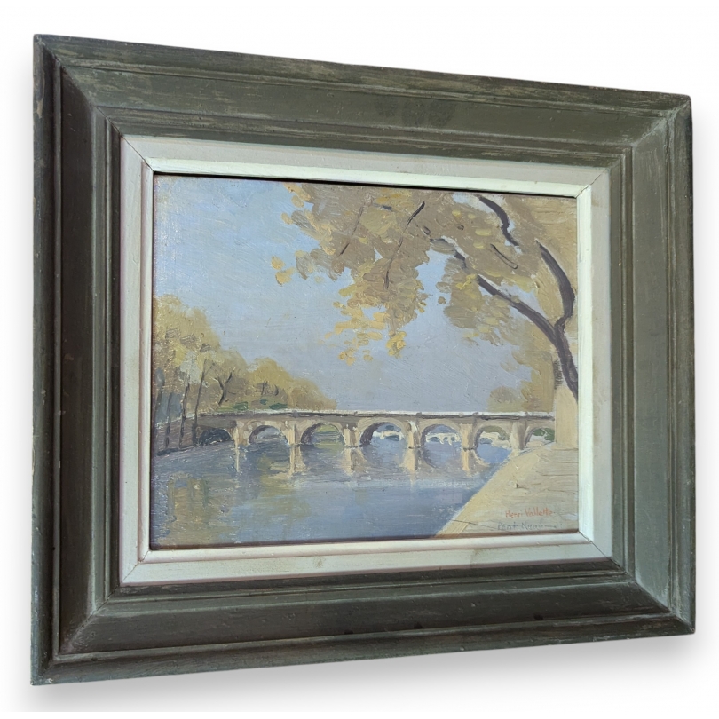 Tableau "Pont Neuf à Paris" signé VALLETTE