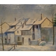 Tableau "Village dans la neige" signé M. DROZ