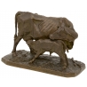 Bronze "Vache et veau" signé P.J. MÈNE