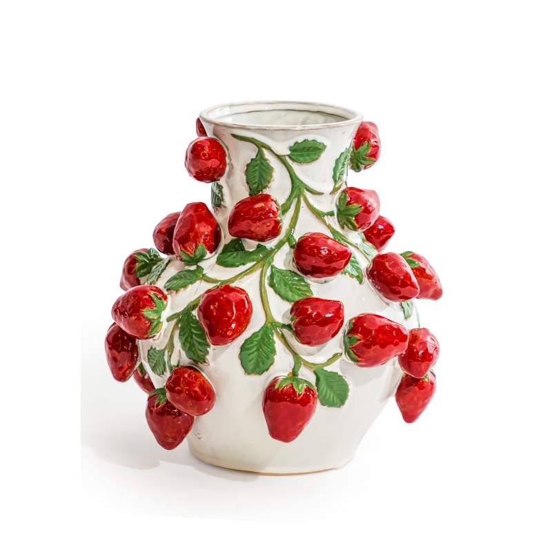 Vase "Fraises" en céramique