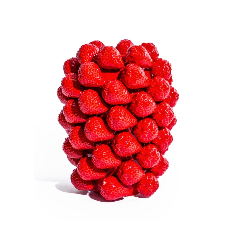 Vase "Fraises" en céramique