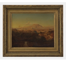 Tableau "Paysage du sud" signé E. DUVAL