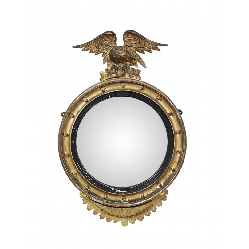 Miroir Regency "Aigle" glace convexe