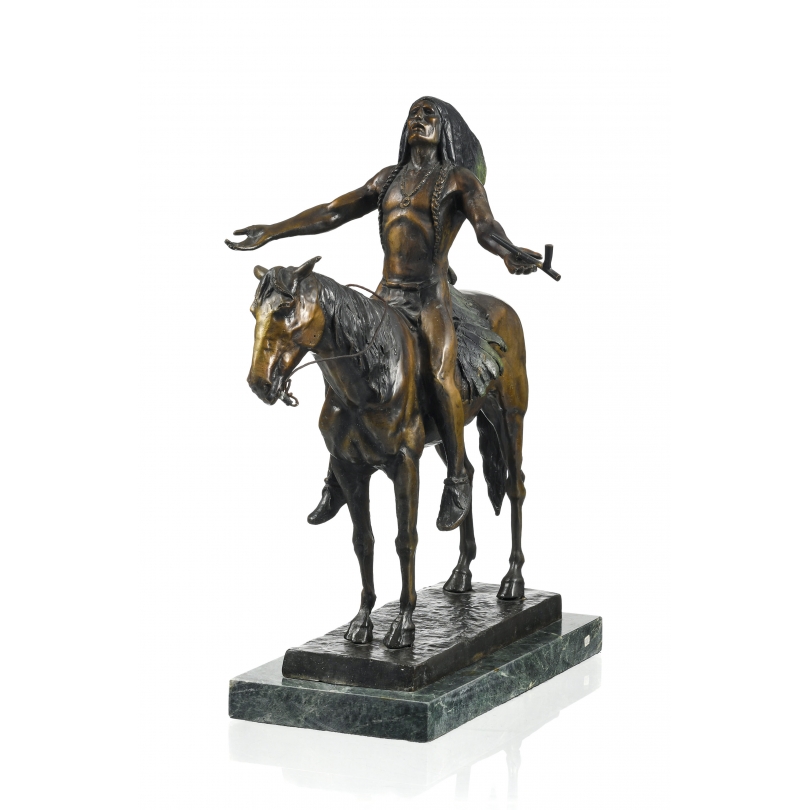 Bronze polychrome "Appeal to the Great Spirit"