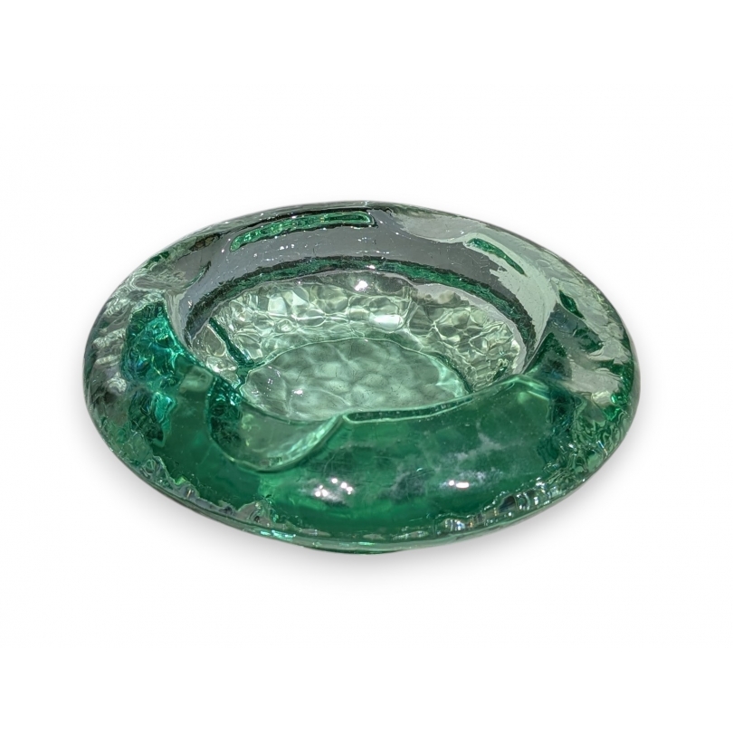 Cendrier en verre vert