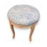 Tabouret rond style Louis XV en hêtre sculpté