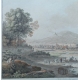 Gravure "Vue d'Yverdon", signée ABERLI.