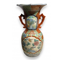 Grand vase chinois en porcelaine avec anses