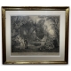 Gravure "Le bosquet de Bacchus" par WATTEAU