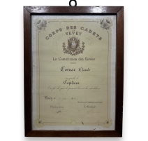 Gravure "Brevet de Cadet"