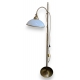 Lampe en laiton et globe en opaline blanche