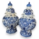 Paire de vases en faïence de Delft