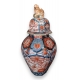 Vase couvert en porcelaine Imari