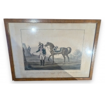 Gravure "Troisième suite de chevaux" par VERNET