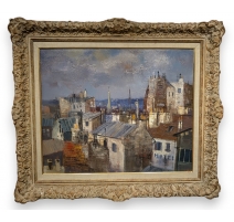 Tableau "Les toits de Paris" signé M. MASUDA