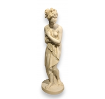 Sculpture "Venus au bain" en marbre blanc