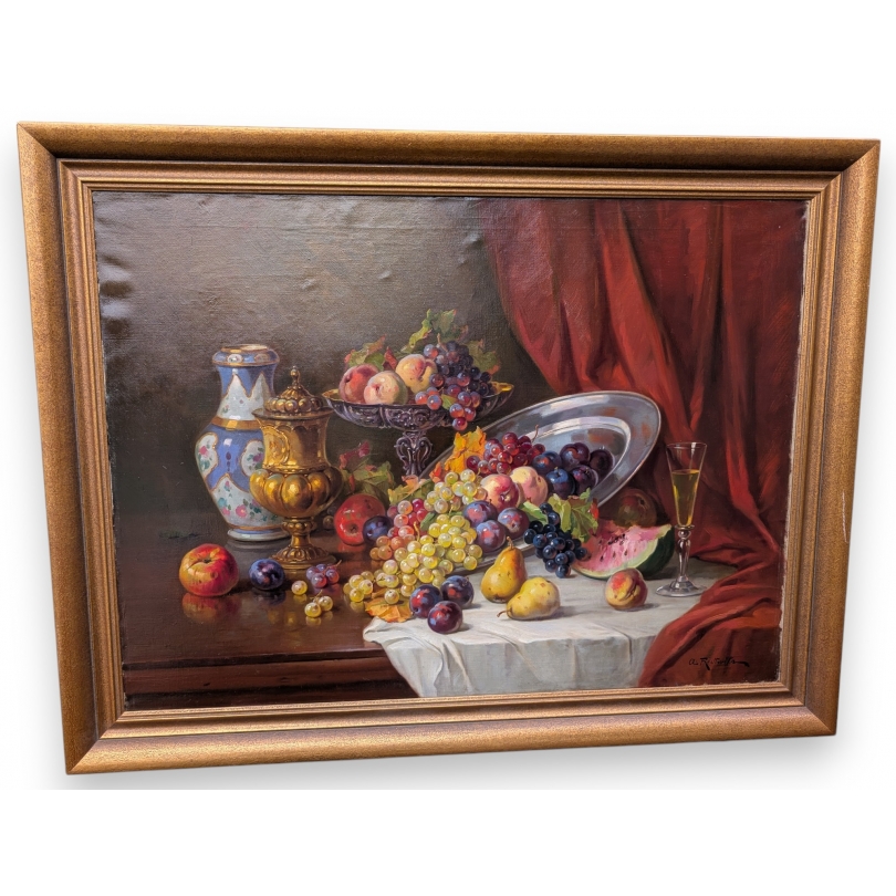 Tableau Nature morte signé A. REDTWITZ