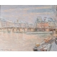 Tableau "Neige sur le pont Neuf" signé BELLONI