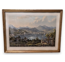 Reproduction d'une Gravure "Lugano" par G. LORY