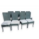 Suite de 8 chaises en rotin vert