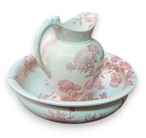 Pichet et bassine en porcelaine Elaine