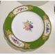 Assiette Verte à fleurs par FEUILLET