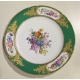 Assiette Verte à fleurs par FEUILLET ou JULLIENNE