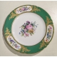 Assiette Verte à fleurs par FEUILLET ou JULLIENNE