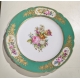 Assiette Verte à fleurs par FEUILLET ou JULLIENNE