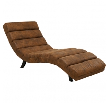 Chaise longue Balou en tissu brun vintage