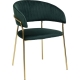 Fauteuil Belle en velours vert