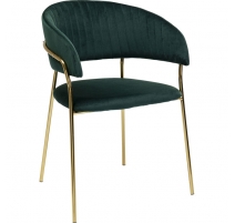 Fauteuil Belle en velours vert