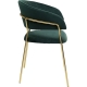 Fauteuil Belle en velours vert