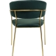 Fauteuil Belle en velours vert