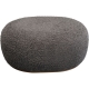 Pouf Pebble en tissu bouclé gris