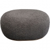 Pouf Pebble en tissu bouclé gris