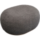 Pouf Pebble en tissu bouclé gris