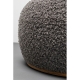 Pouf Pebble en tissu bouclé gris