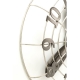 Pendule murale ventilateur en métal chromé